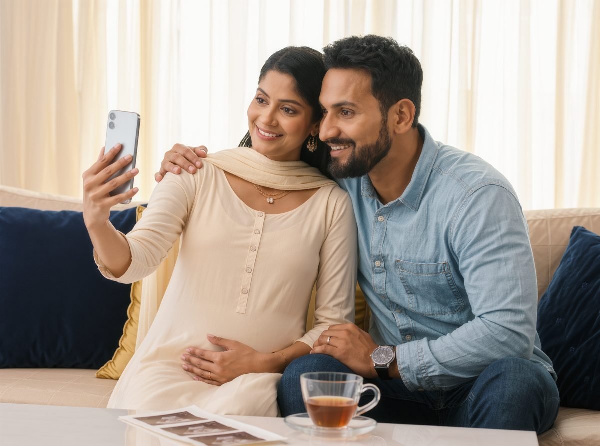 ঘরে বসে ভিডিও কলে চিকিৎসকের পরামর্শ নিচ্ছেন একজন গর্ভবতী মা